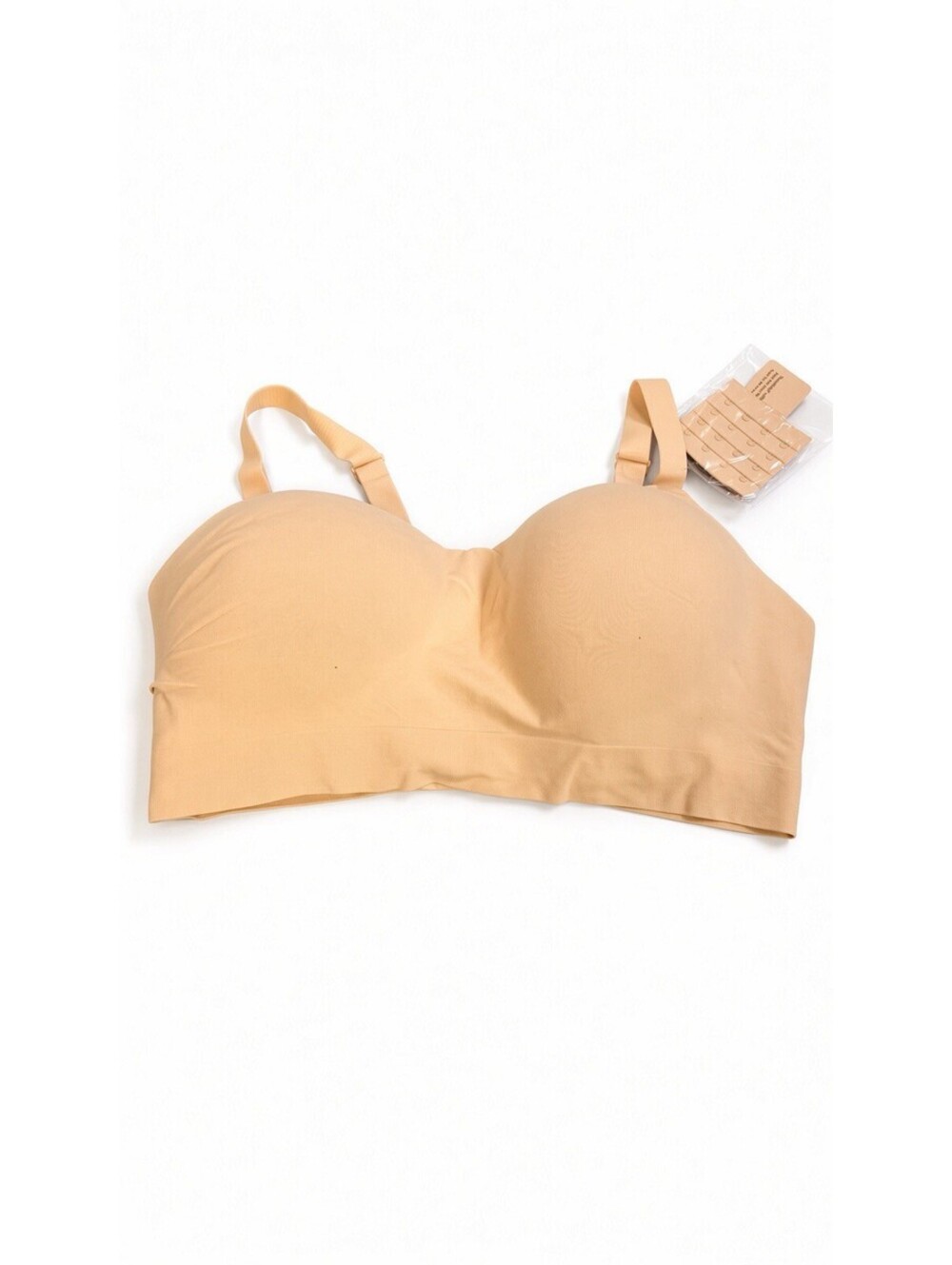Truekind Supportive Comfort Wireless Shaping Bra 2XL Nude Beige + Extender NWT